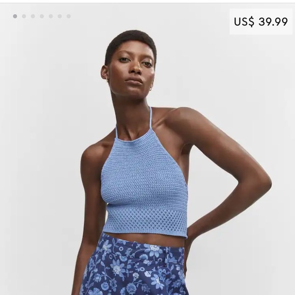 Mango halter neck crochet top - Picture 3 of 3